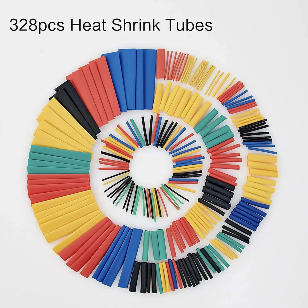 Heat Shrink Tubing Kit 164/328 PCS – 5 Colors 8 Sizes | Wire & Cable Organizer