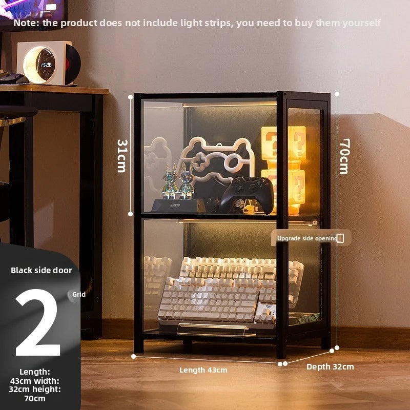 Multi layer transparent storage cabinet, dust-proof acrylic door, shoe collection cabinet, product display cabinet, display rack