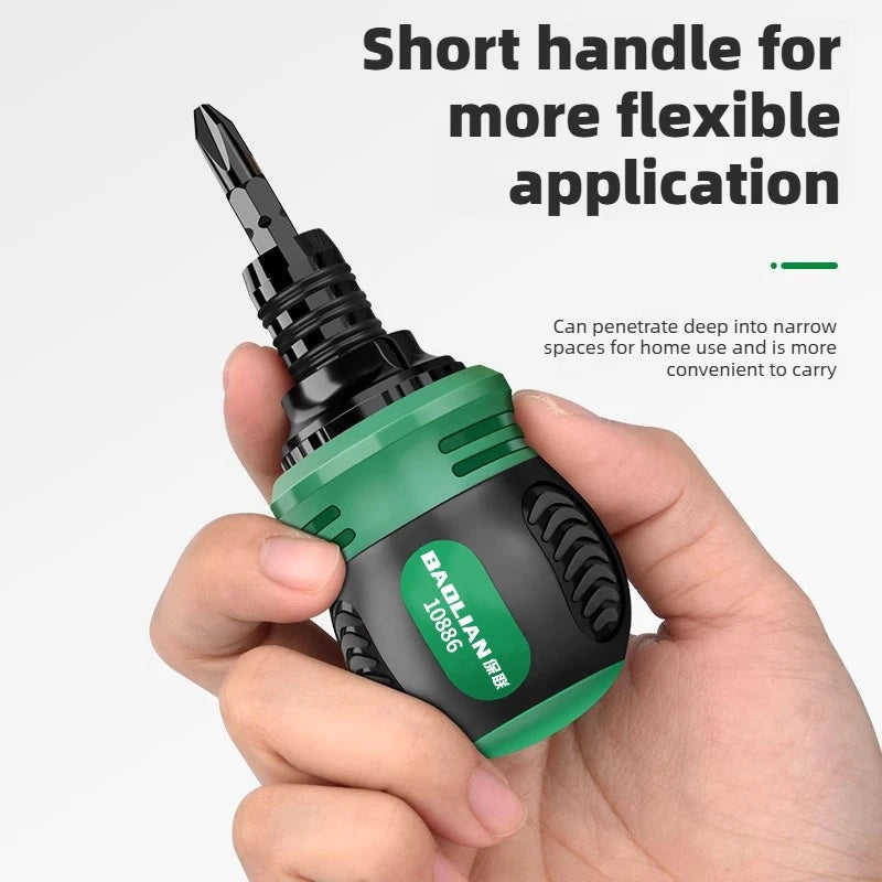 High quality ratchet screwdriver set with multifunctional adjustable inner cross shaped triangular plum blossom shaped screwdriv