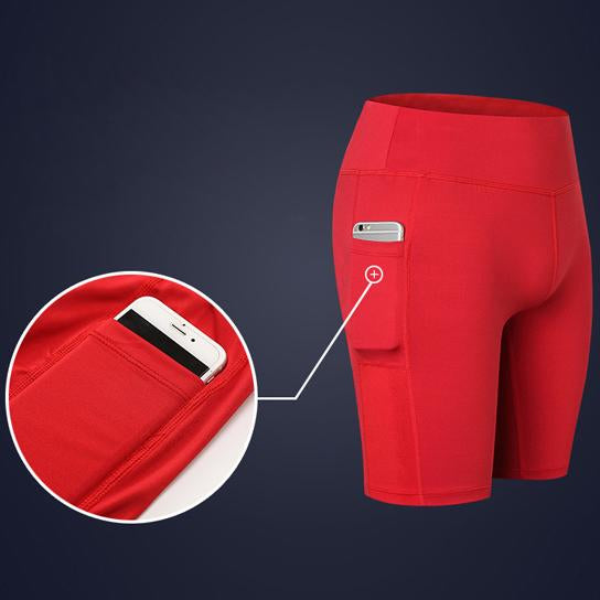All Seasons Yoga Shorts with Phone Pocket