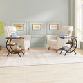 C-Shaped End Table – Industrial 3-Tier Wood Bedside Snack & Sofa Side Table with Storage