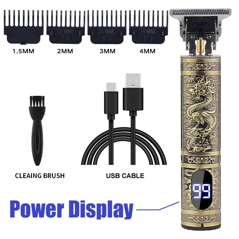 Cordless Hair Trimmer & Clipper – USB Fast Charging | Barber-Style Home Haircut Machine