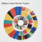 Heat Shrink Tubing Kit 164/328 PCS – 5 Colors 8 Sizes | Wire & Cable Organizer