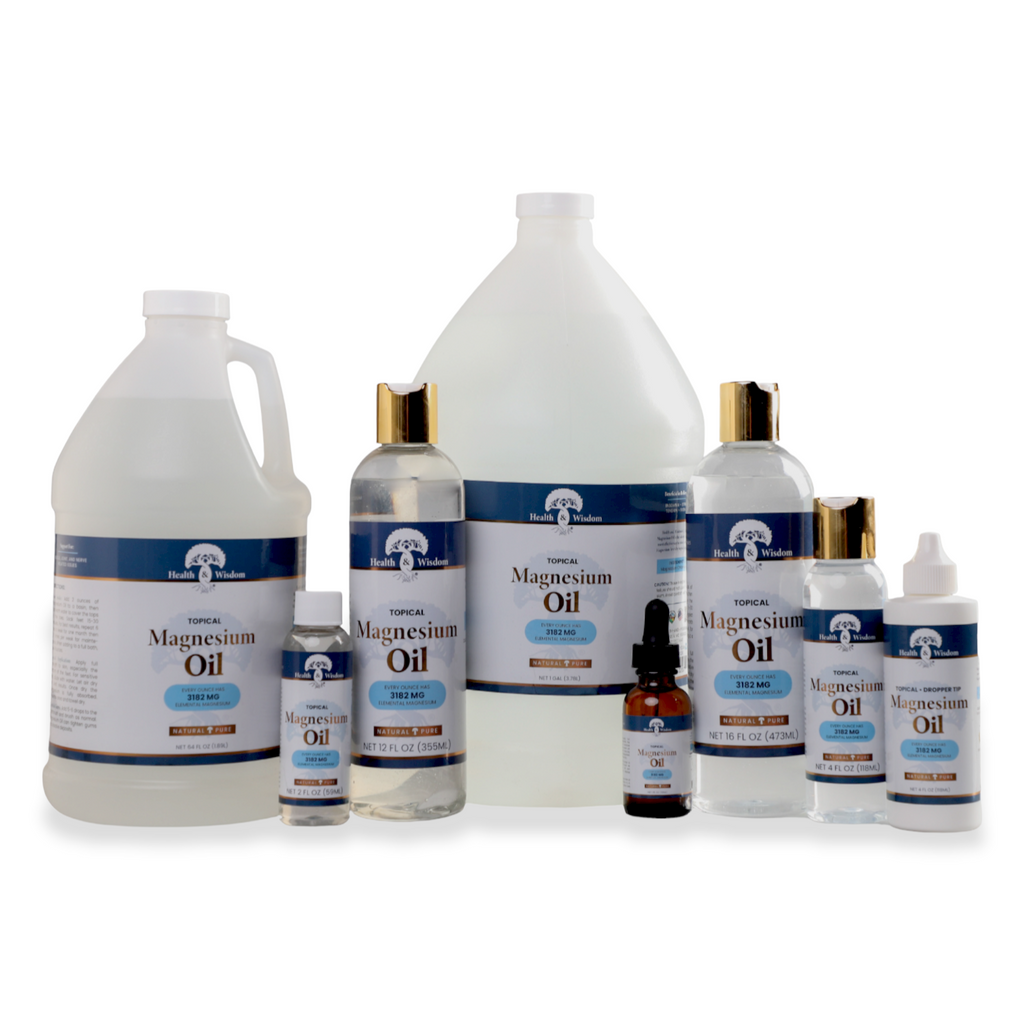 Health and Wisdom Magnesium Oil USP – Topical Magnesium for Muscles & Sleep