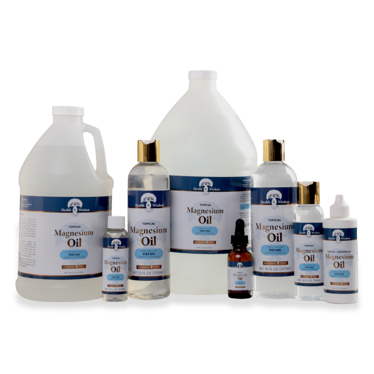 Health and Wisdom Magnesium Oil USP – Topical Magnesium for Muscles & Sleep
