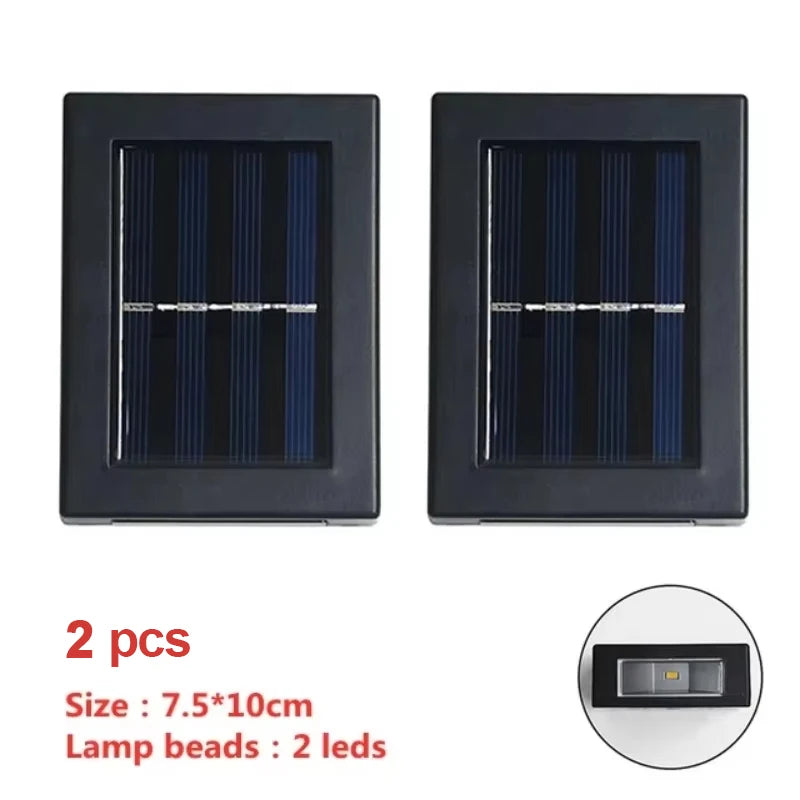 Solar LED Outdoor Wall Light – Waterproof Up & Down Garden Fence Lamp