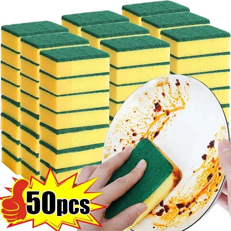 Magic Double-Sided Cleaning Sponge – Kitchen Scrubber (10, 30 & 50-Pack)