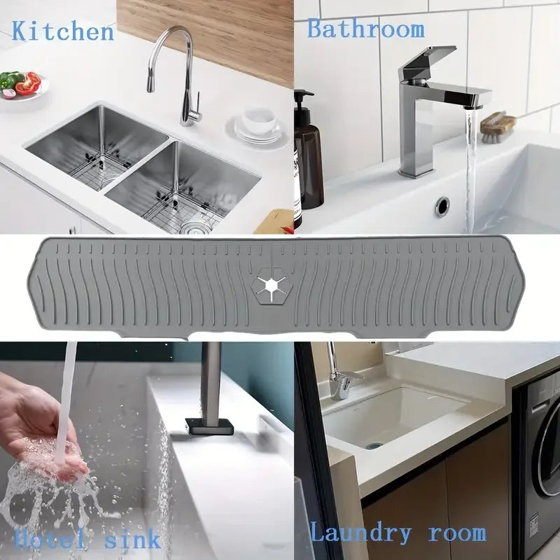Extra Large Silicone Dish Drying Mat - Non-Slip,Foldable, Water Splash Guard,Easy Clean,Space-Saving,Kitchen Sink Splash Guard