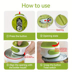Portable Can Opener Stainless Steel Manual Rotary Cap Screwing Device Labor-saving Bottle Opener Kitchen Multi-purpose Gadget