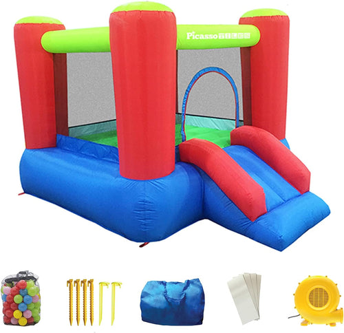 8x7 Junior Inflatable Bouncer with Slide & 50 Pit Balls