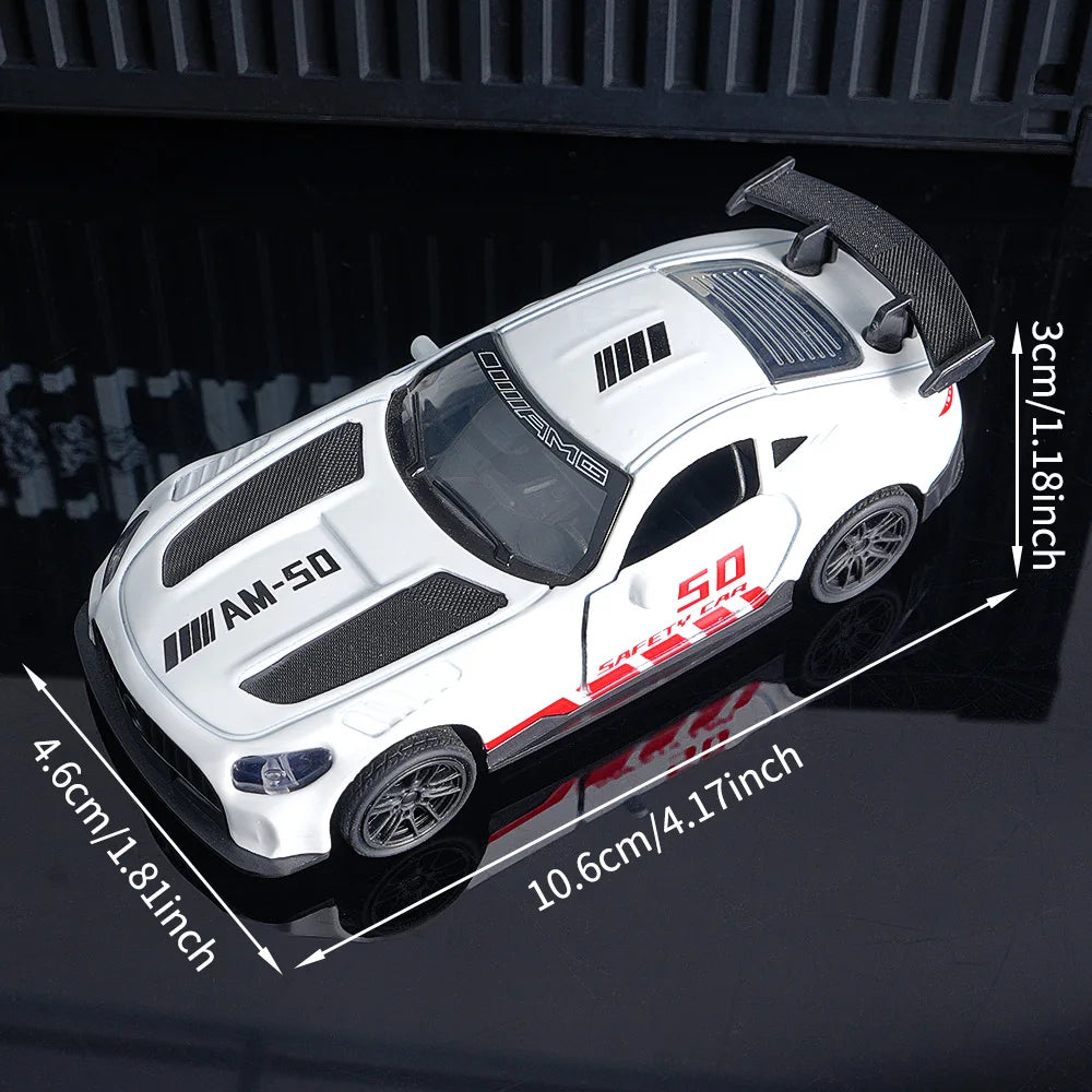 White AMG Safety Car Diecast Model – 10.6cm Alloy Collectible with Openable Doors
