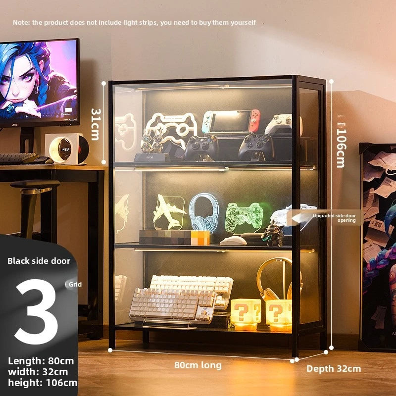 Multi layer transparent storage cabinet, dust-proof acrylic door, shoe collection cabinet, product display cabinet, display rack