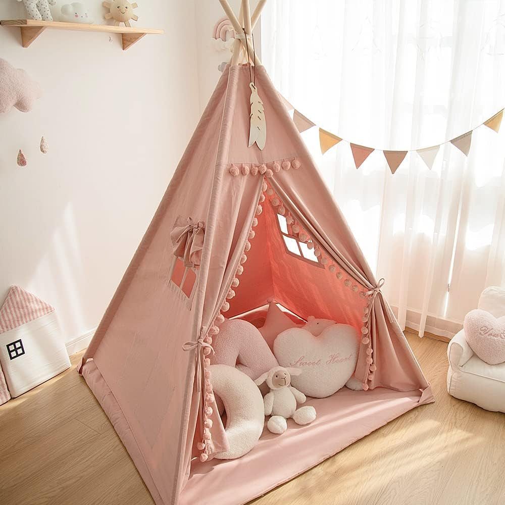 Kids Teepee Tent with Foldable Mat — Indoor & Outdoor Play