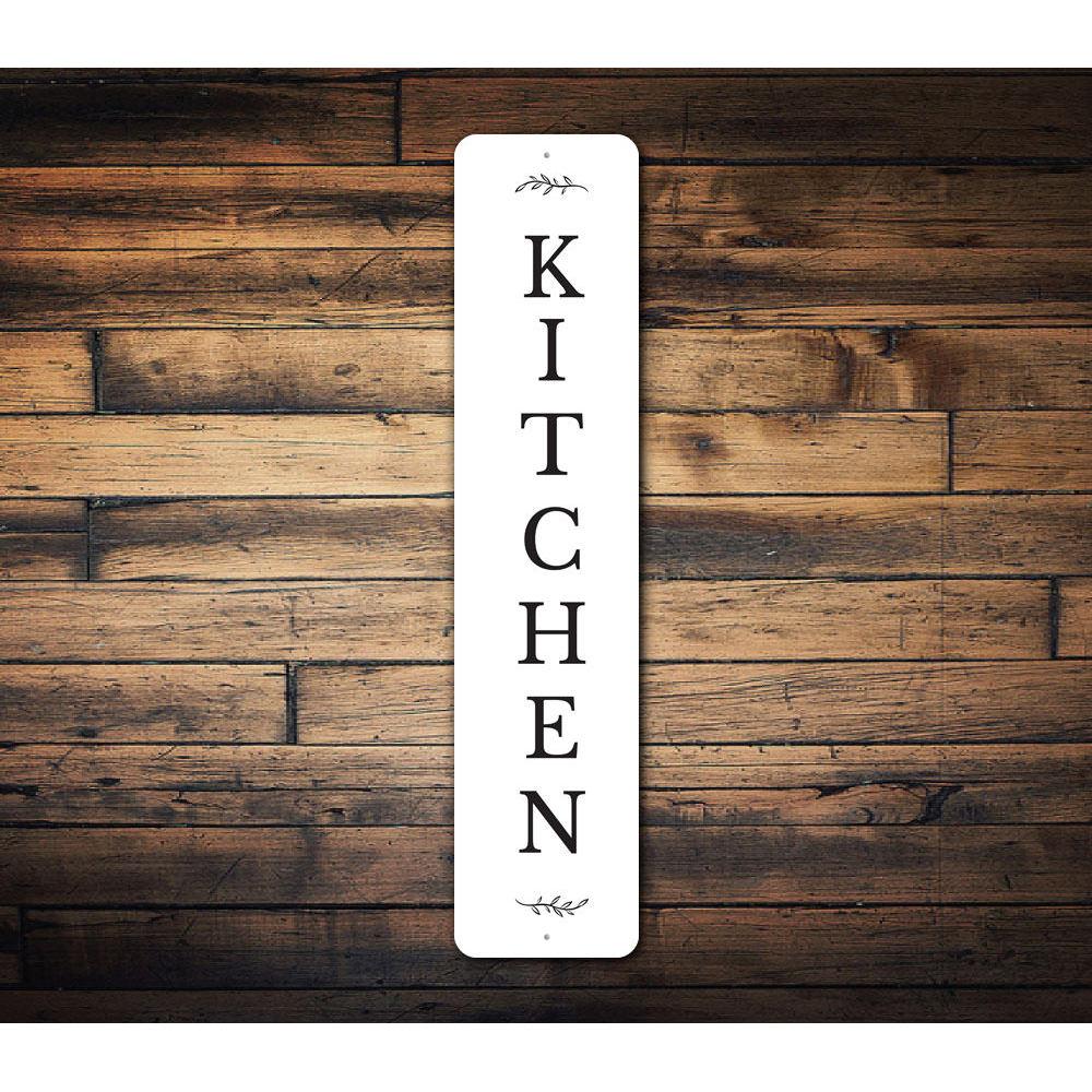 Personalized Vertical Kitchen Metal Wall Sign — Made in USA