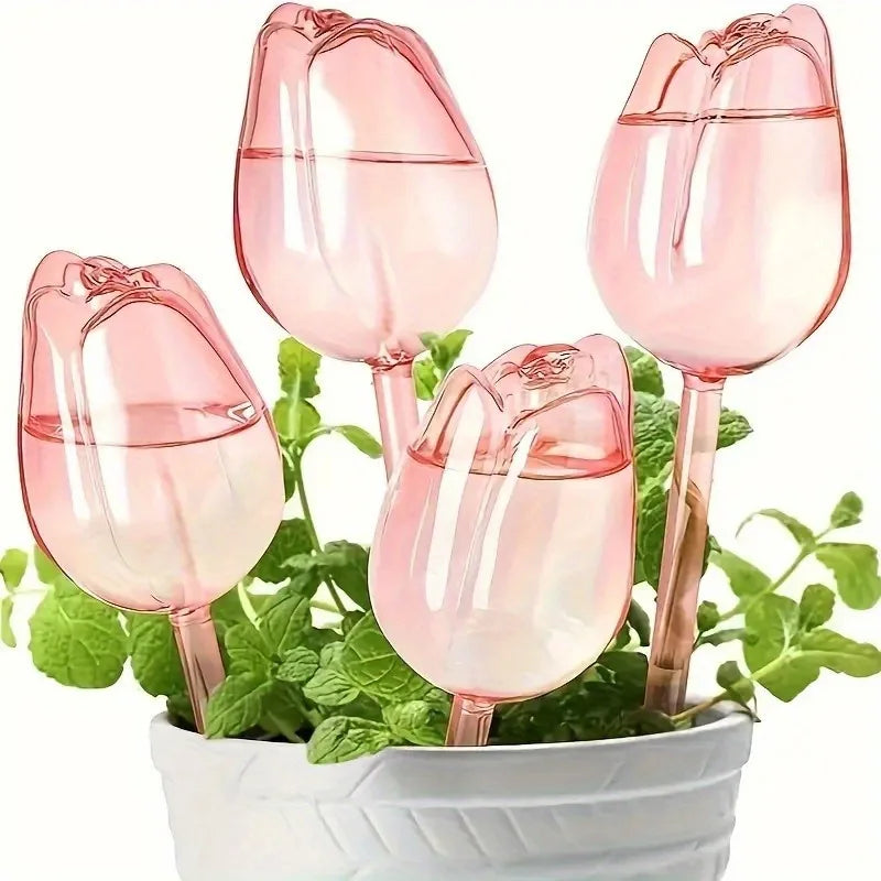 Pink Tulip Automatic Plant Watering Balls – Self-Watering Dripper for Indoor & Outdoor Plants