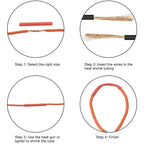 Heat Shrink Tubing Kit 164/328 PCS – 5 Colors 8 Sizes | Wire & Cable Organizer