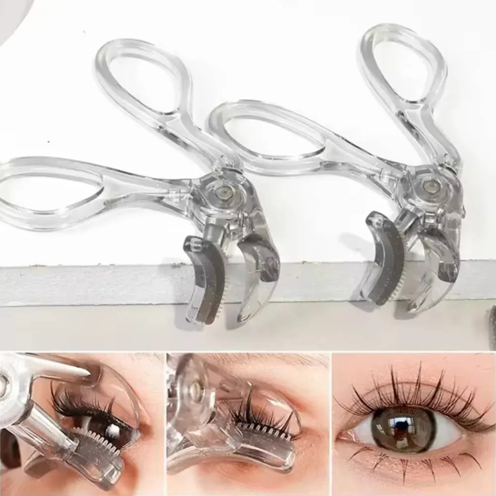 Dual-Type Eyelash Curler with Comb – Wide & Partial Clip Options, Waterproof, Long-Lasting, Natural Curl, Unisex Certified