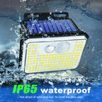 Solar Outdoor Security Light – 148 LED Motion Sensor Wall Lamp, IP65 Waterproof, 3 Modes