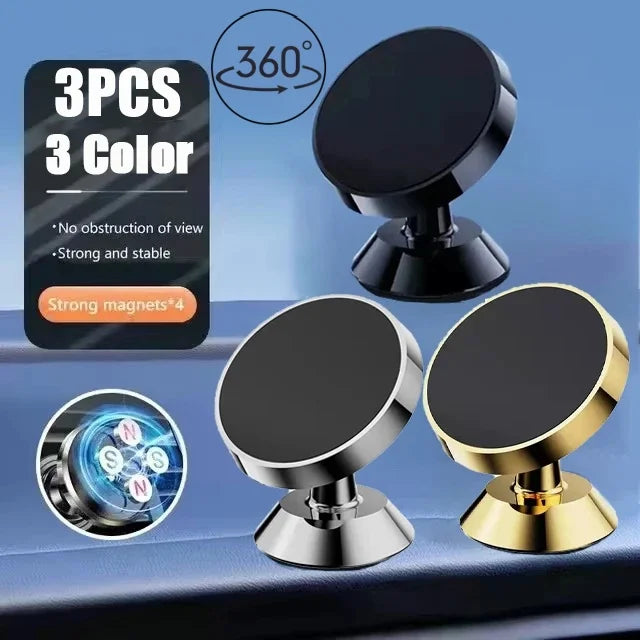 Magnetic Car Phone Holder – Universal 360° Dashboard Mount