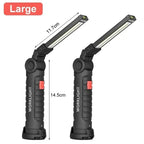 LED COB Flashlight USB Rechargeable Torch Inspection Lamp with Magnetic，Hook 360° Rotatable Light Outdoor Emergency Working Lamp