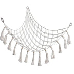 Corner Stuffed Animal Storage Hammock – Boho Macrame Toy Net for Kids Room & Nursery