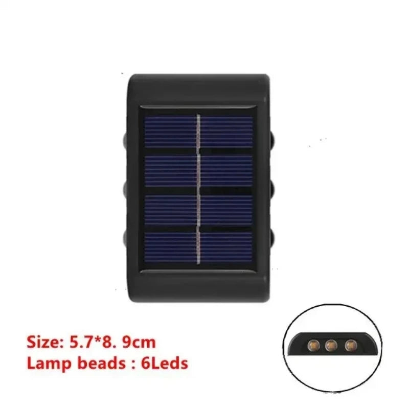Solar LED Outdoor Wall Light – Waterproof Up & Down Garden Fence Lamp