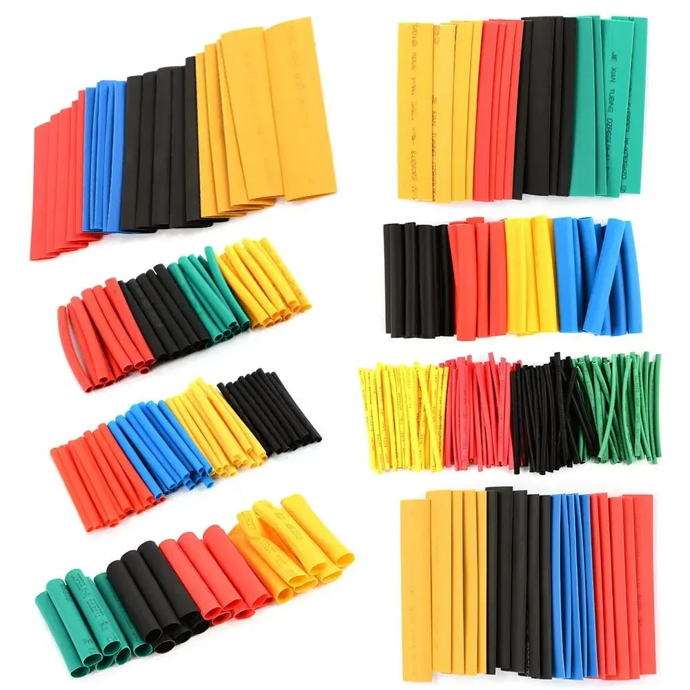 Heat Shrink Tubing Kit 164/328 PCS – 5 Colors 8 Sizes | Wire & Cable Organizer