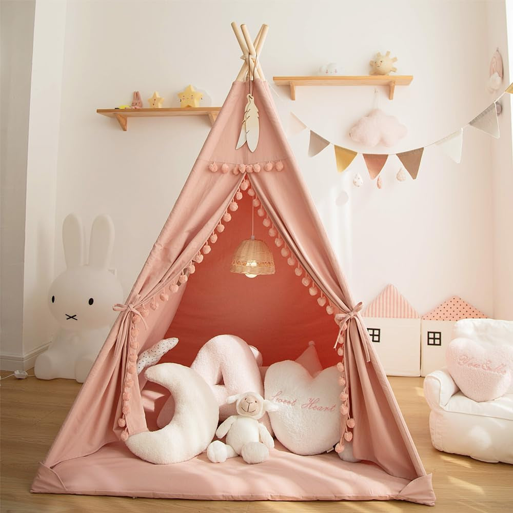 Kids Teepee Tent with Foldable Mat — Indoor & Outdoor Play