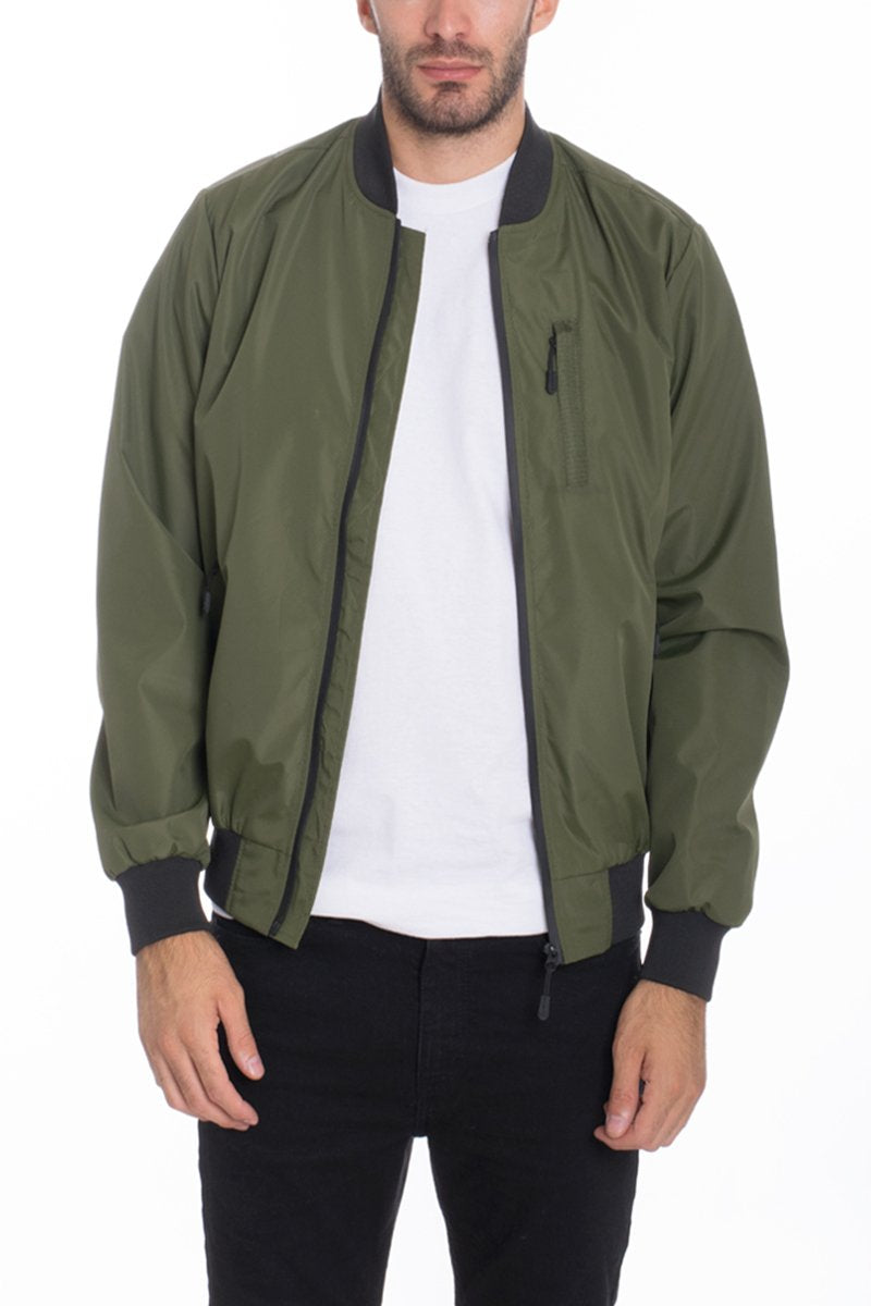 Men's Vinyl Waterproof Windbreaker – Slim Fit Full Zip, S–3XL