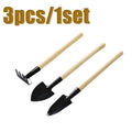 3-Piece Mini Gardening Tool Set – Shovel, Rake & Trowel