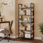 5-Tier Bookshelf, Modern Tall Bookcase, Open Storage Display Shelf for Living Room, Bedroom, Home Office, Narrow Standing Shelv