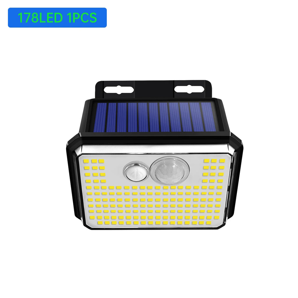 Solar Outdoor Security Light – 148 LED Motion Sensor Wall Lamp, IP65 Waterproof, 3 Modes
