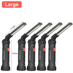 LED COB Flashlight USB Rechargeable Torch Inspection Lamp with Magnetic，Hook 360° Rotatable Light Outdoor Emergency Working Lamp