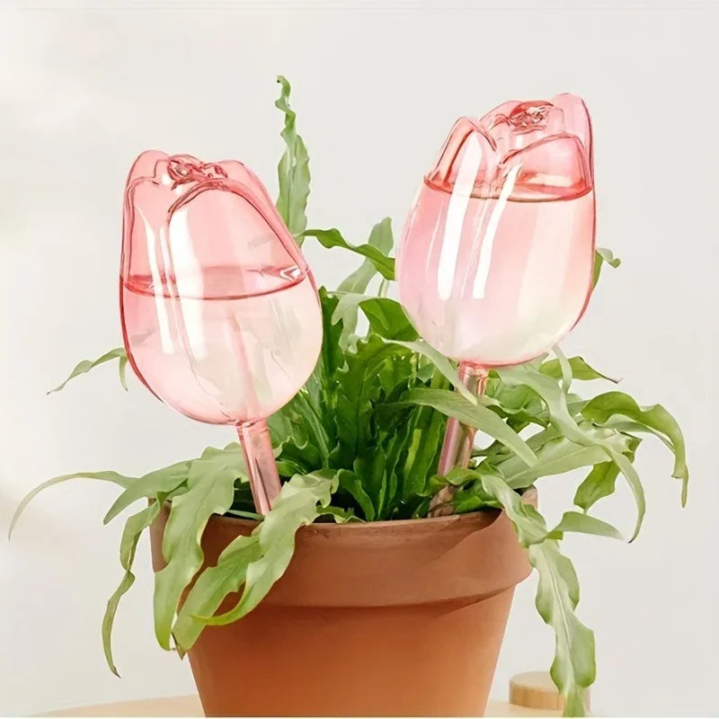 Pink Tulip Automatic Plant Watering Balls – Self-Watering Dripper for Indoor & Outdoor Plants