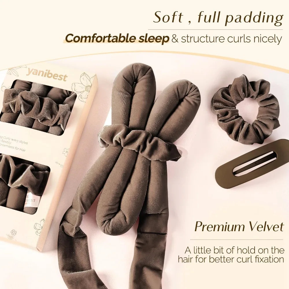Heatless Hair Curling Rod Headband – No-Damage Overnight Curls