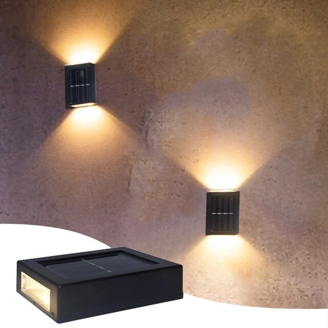 Solar LED Outdoor Wall Light – Waterproof Up & Down Garden Fence Lamp