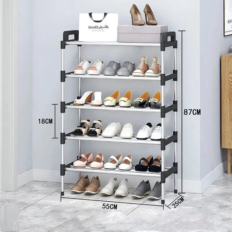 3-7Floor Simple Shoe Rack Multi Layer Dustproof Household Doorstep Shoe Cabinet Storage Space Saving Assembly Of Small Shoe Rack