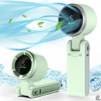 Mini High-speed Handheld Fan Usb Charging Digital Display Portable Desktop Folding Hanging Camping Violent Turbo Fan