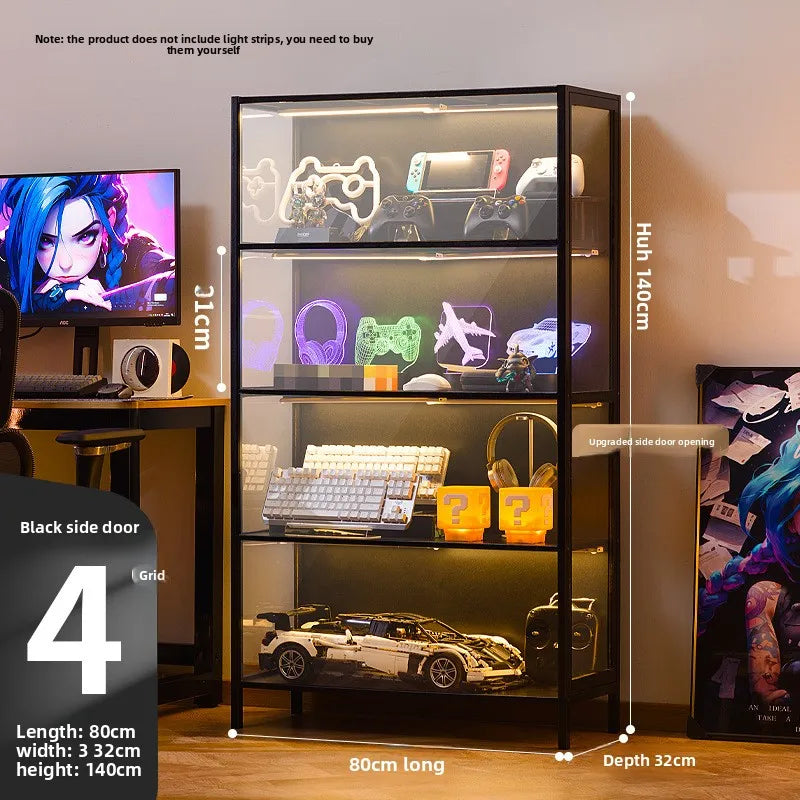 Multi layer transparent storage cabinet, dust-proof acrylic door, shoe collection cabinet, product display cabinet, display rack