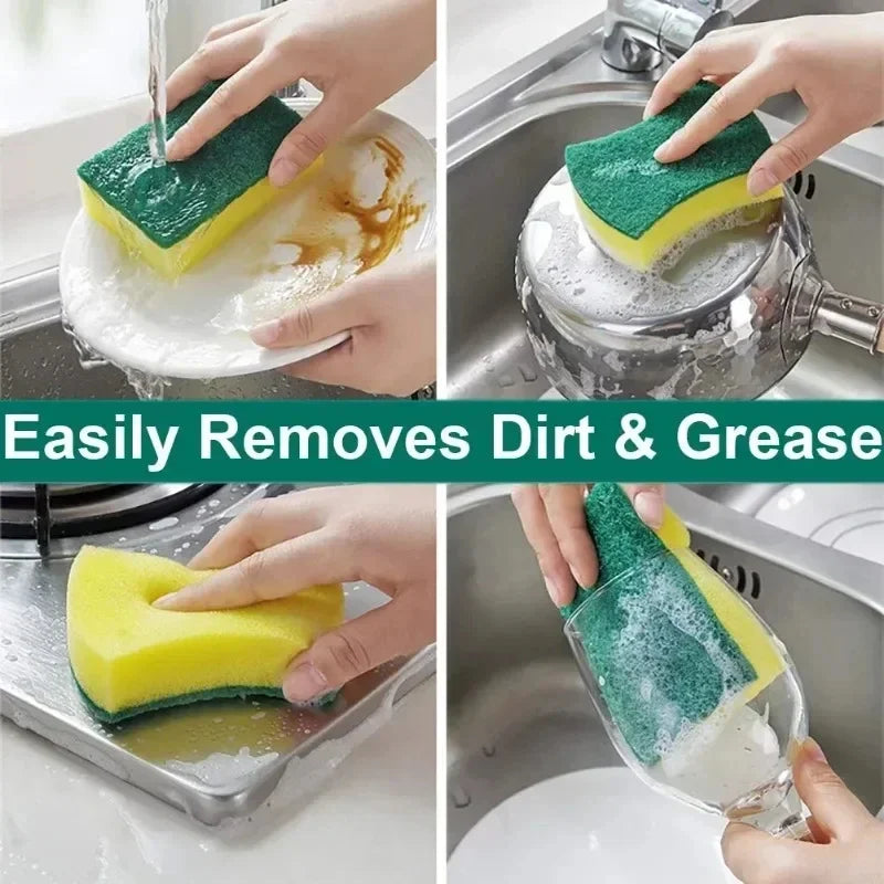 Magic Double-Sided Cleaning Sponge – Kitchen Scrubber (10, 30 & 50-Pack)