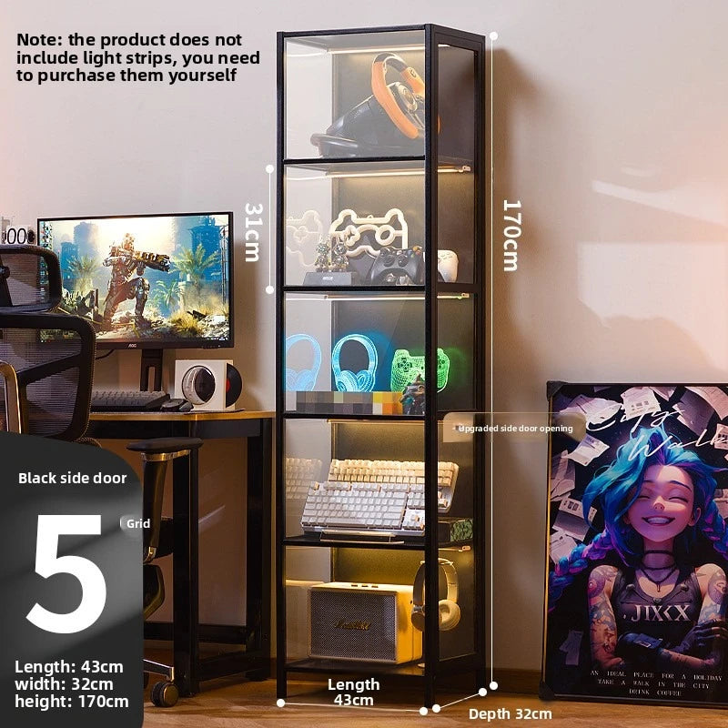 Multi layer transparent storage cabinet, dust-proof acrylic door, shoe collection cabinet, product display cabinet, display rack