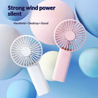 Mini Handheld Fan 3 In 1 Portable Desk Fan with Stand USB Rechargeable Small Fan for Travel Office Home