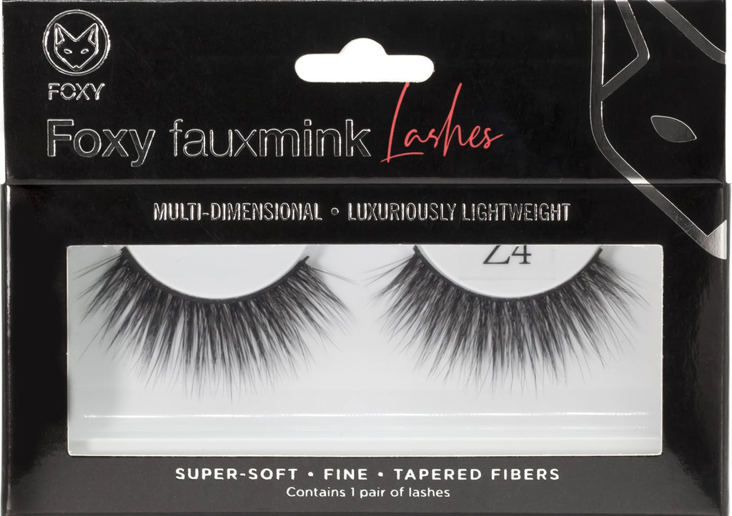 Foxy Fauxmink Eyelashes – Model Z4, Reusable Full & Flared Glam Lashes