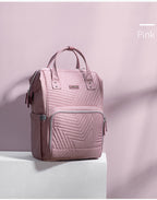 Modern Quilted Diaper Bag Backpack – 13 Compartments, USB Port, Waterproof