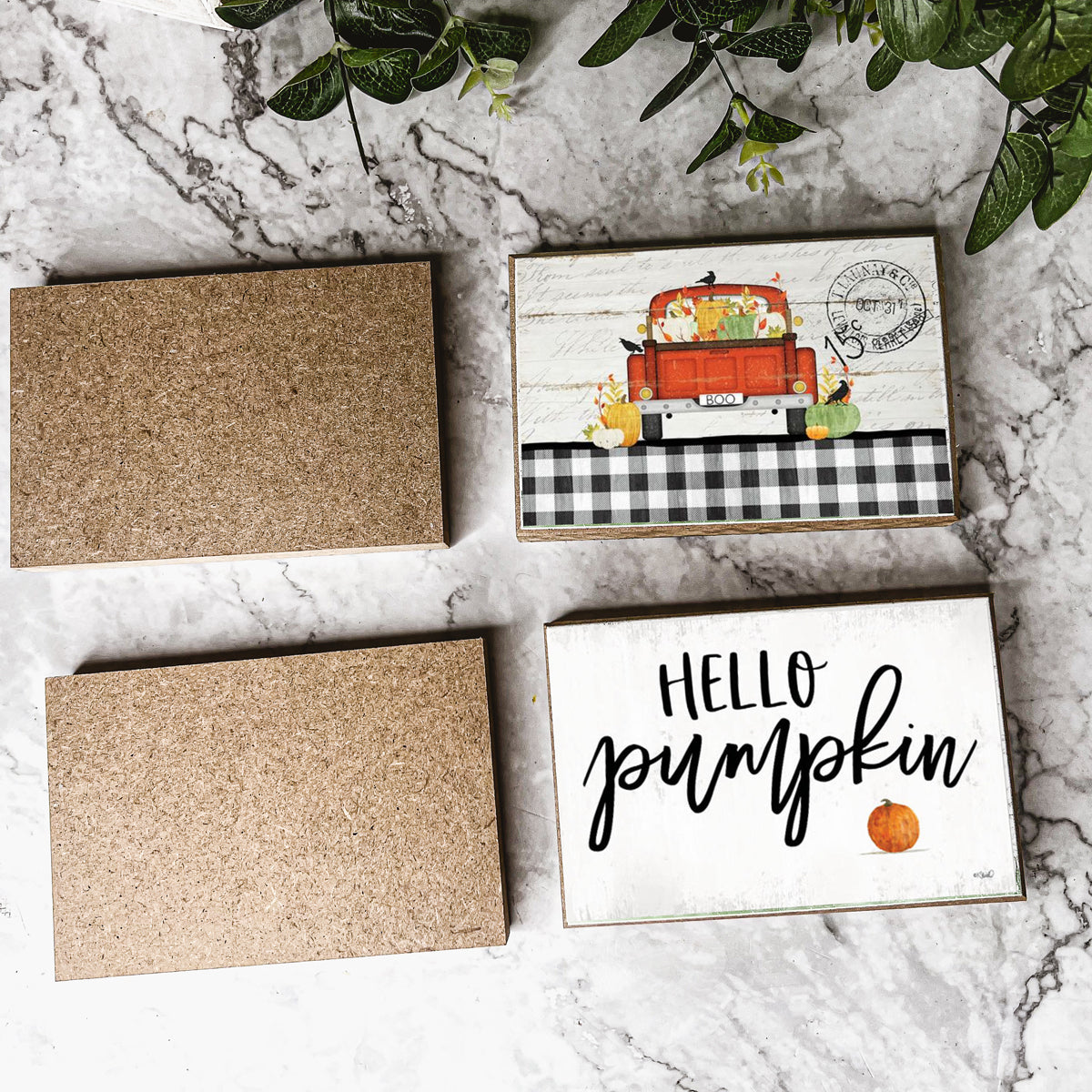 Hello Pumpkin Rustic Wooden Wall Sign – Fall Farmhouse Home Decor, 8"x12"