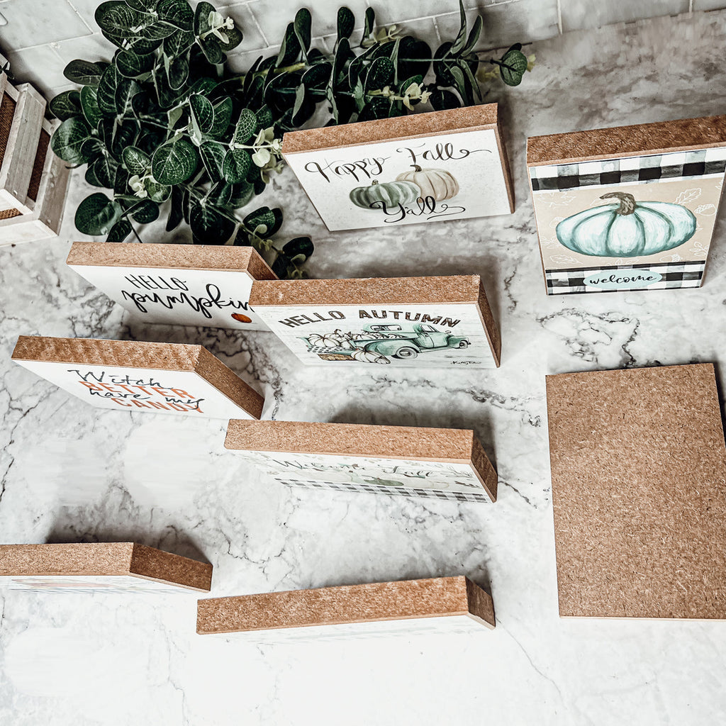 Happy Fall Y’all Wooden Sign – Pastel Farmhouse Autumn Wall Decor, 6"x4"