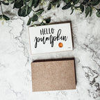 Hello Pumpkin Rustic Wooden Wall Sign – Fall Farmhouse Home Decor, 8"x12"
