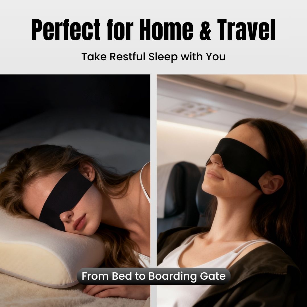 Zero-Pressure Ultra-Thin Sleep Mask with Elastic Ear Straps