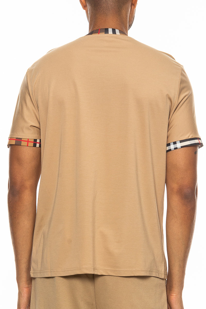 Men's Checkered Detail Polo Shirt – Cotton Blend, S–3XL