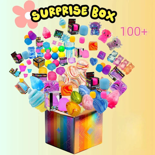 100+ Pieces Assorted Squishy Figures Blind Box Surprise Toy Slow